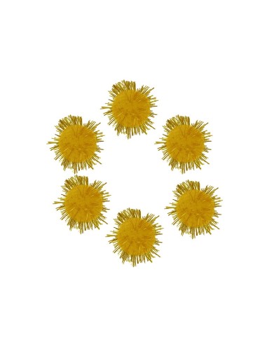 Pompones brillantes 25mm 20u