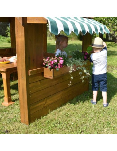 Casa de juegos aire libre madera