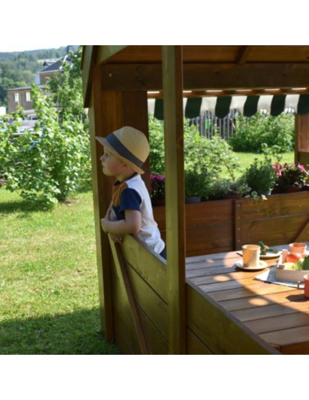 Casa de juegos aire libre madera