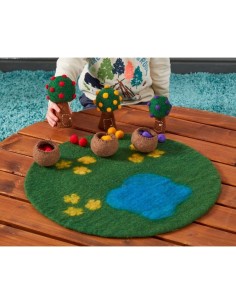 Árboles de fieltro con frutas 2