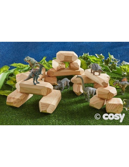 Rocas de madera natural largas
