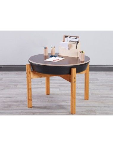 Pizarra para bandeja redonda de experimentación sensorial