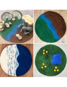 Tapetes de fieltro para escenarios minimundo 2