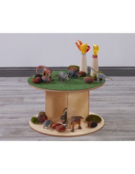 Césped para bandeja redonda de experimentación sensorial