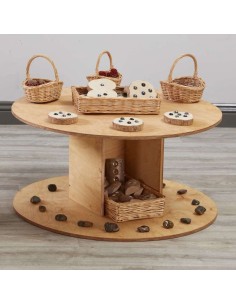 Mesa carrete de madera 75cm