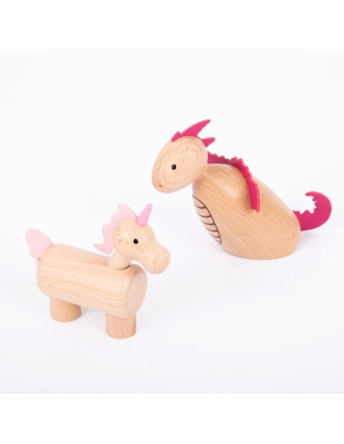 Figuras cuentos madera natural