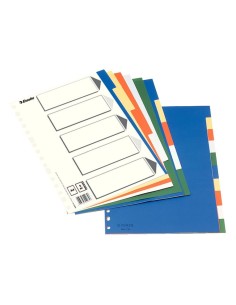 Separadores de plástico para archivadores