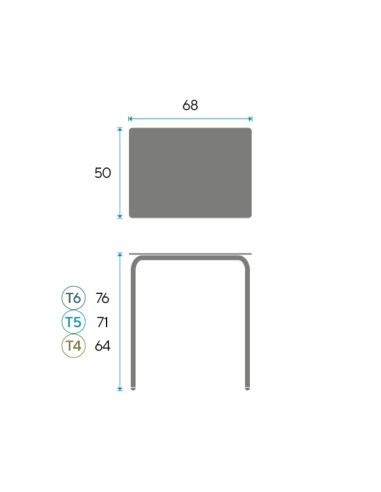 Pupitre escolar Cubic