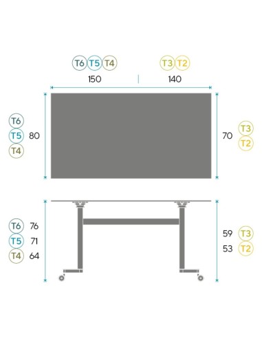 Mesa abatible Twist R