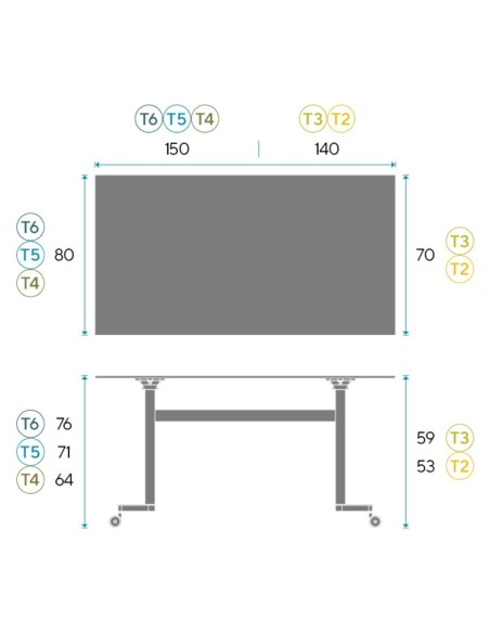 Mesa abatible Twist R