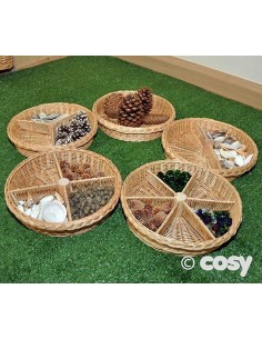 Cestas fracción de mimbre 5u