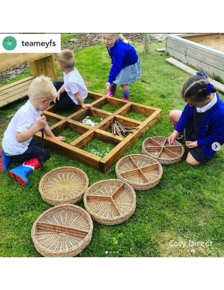 Cestas fracción de mimbre 5u