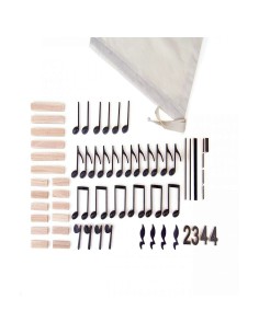 Conjunto material para ritmos con métrica