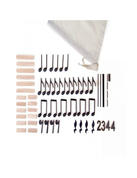 Conjunto material para ritmos con métrica