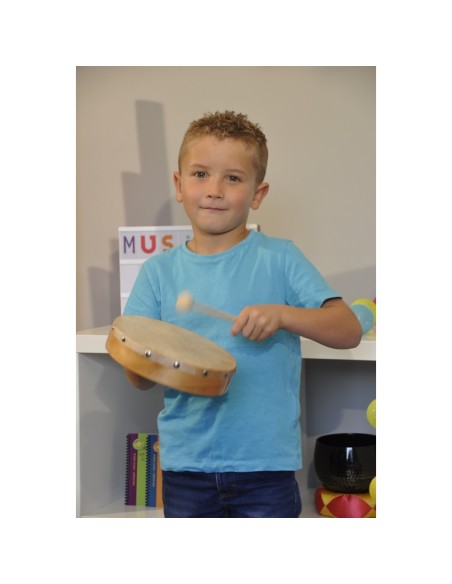 Pandero de piel natural de 20 cm