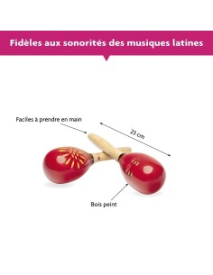 Pareja de maracas 23 cm 2