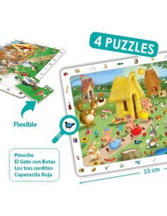 Set 4 puzzles de observación: Cuentos clásicos
