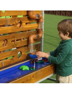 Muro de experimentación móvil con cañerías