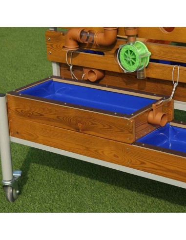 Muro de experimentación móvil con cañerías