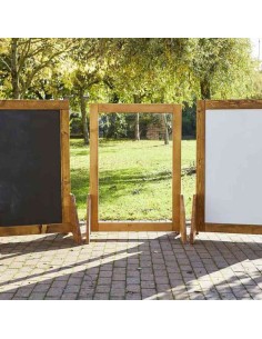 Trio de pizarras de exterior