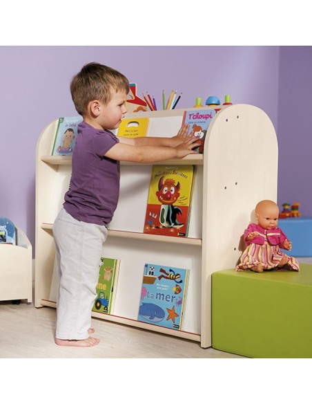 Librería doble cara con plano inclinado pequeña