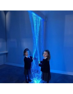 Cortina de fibra óptica con soporte