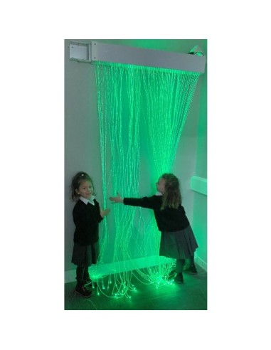 Cortina de fibra óptica con soporte