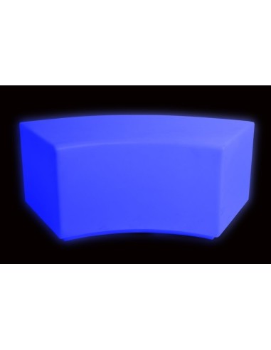 Banco curvo de luz multicolor