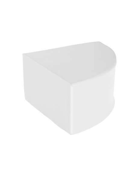 Puf cuarto de círculo blanco