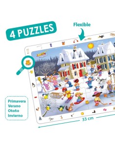 Set 4 puzzles de observación: 4 Estaciones
