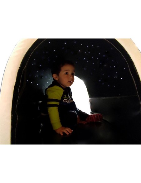 Túnel estrellas de luz blanco