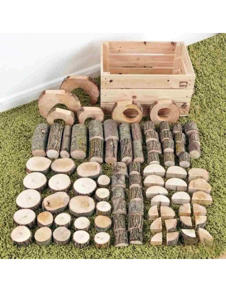 Caja madera natural minimundos