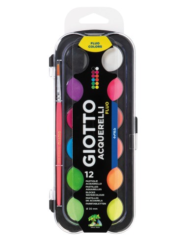 Acuarela Giotto 12 Colores FLUO