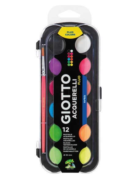 Acuarela Giotto 12 Colores FLUO