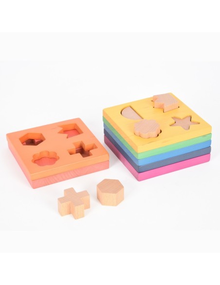 Apilador formas de madera Arcoiris