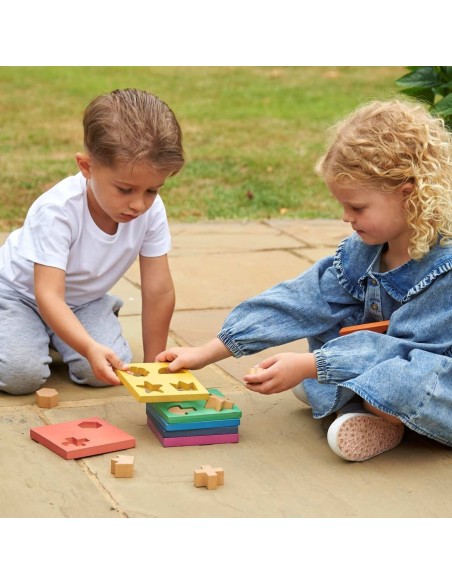 Apilador formas de madera Arcoiris
