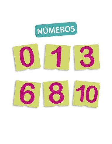 Tacto fichas de números y pre-escritura