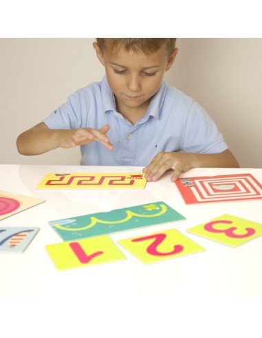 Tacto fichas de números y pre-escritura