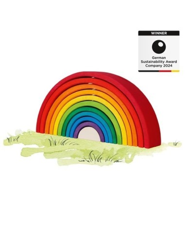 Arco iris madera grande 11 piezas