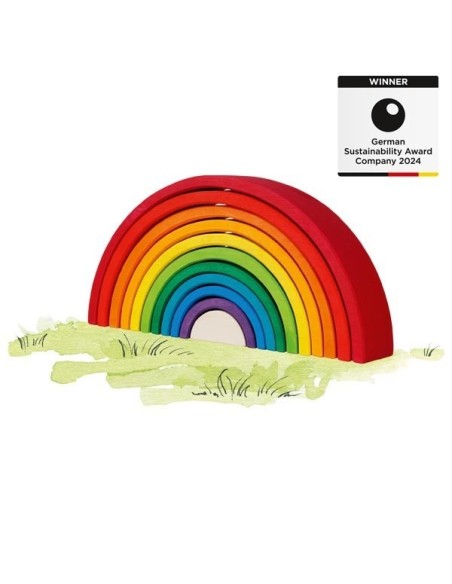 Arco iris madera grande 11 piezas