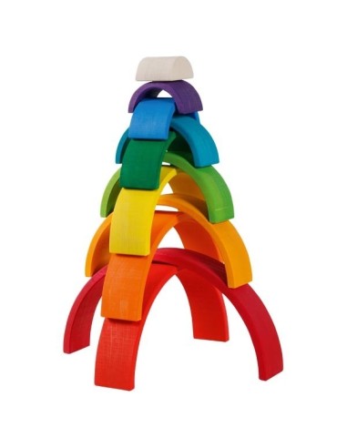 Arco iris madera grande 11 piezas