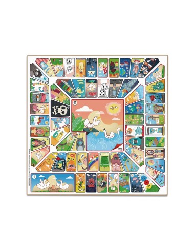 Tablero Parchís-oca madera 40cm