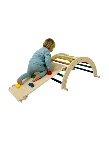 Arco + Rampa de aprendizaje Pikler COLOR