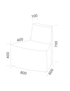 Pouffe ARC Respaldo corto 2