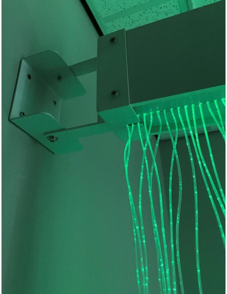 Cortina de fibra óptica con soporte