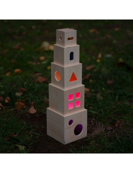 Cubos apilables translúcidos