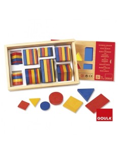 Bloques Lógicos Madera 48 Piezas