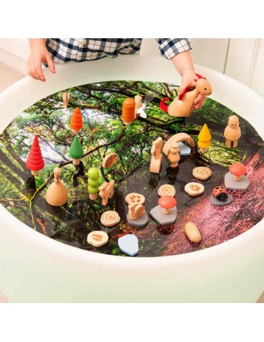 Mesa descubrimiento sensorial + En el bosque