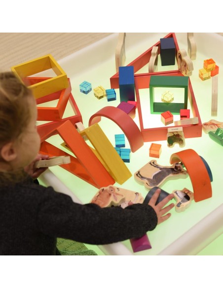 Mesa descubrimiento sensorial baja cuadrada