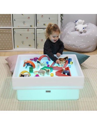 Mesa descubrimiento sensorial baja cuadrada